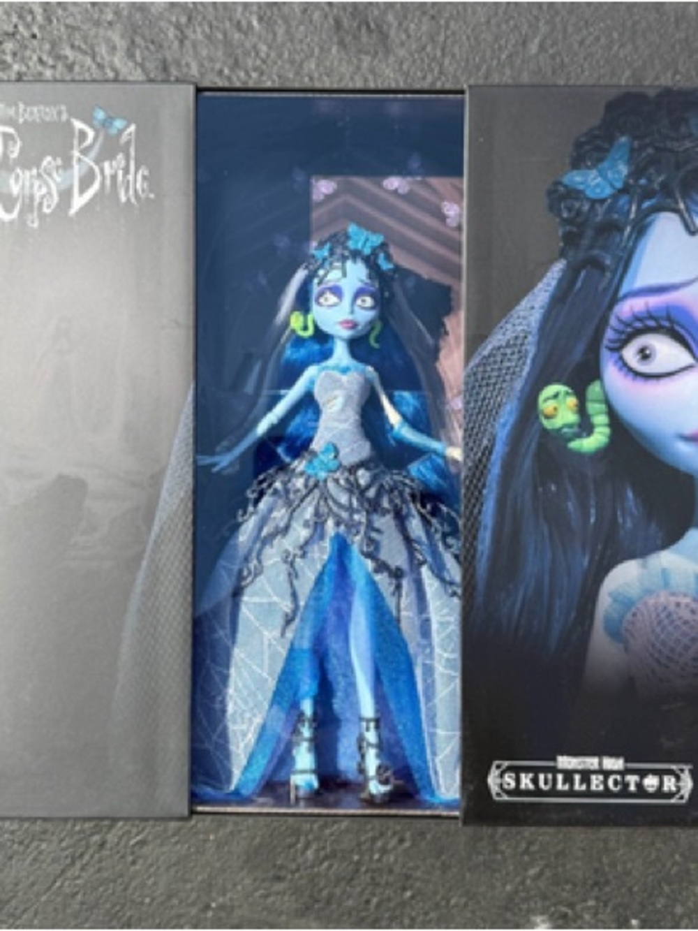 monster high blue purple white doll with green accents - Emily from Corpse Bride